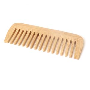 Natural Bamboo Wooden Hair Comb，Wide Mouth Bamboo Comb Medium