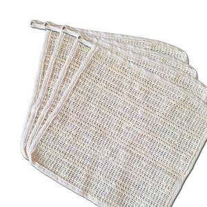 Organic Facial Hemp Sisal Wash Cloth Spa Body Scrub Massage Towel Washcloth Exfoliating Wash cloth