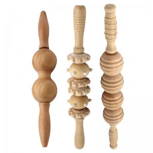 Yoga Meridian Rod Body Cellulite Muscle Roller Pounded His Waist Back Massage Neck Leg Wooden Massager Roller